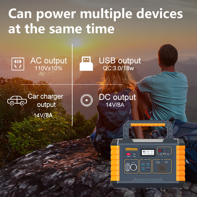 แหล่งจ่ายไฟแบบพกพากลางแจ้ง 50/60Hz, สถานีไฟฟ้าพกพา 500w พร้อมแผงโซลาร์เซลล์