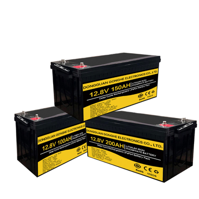 IEC 62619 แบตเตอรี่ลิเธียมไอออนรอบลึก 12.8V 100Ah สำหรับระบบสุริยะ