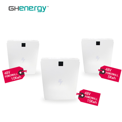 แผงโซลาร์เซลล์แบตเตอรี่ ISO9000 Powerwall 5kwh 48V พร้อม BMS ในตัว