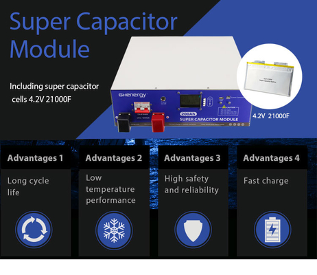 ธนาคารโมดูล Super Capacitor ขนาด 200AH 48V สำหรับระบบจัดเก็บพลังงานแสงอาทิตย์
