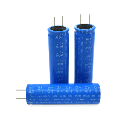 บ้าน พลังงานแสงอาทิตย์ Super Capacitor แบตเตอรี่ 2.7V 3000F แบบพกพา Radial Type