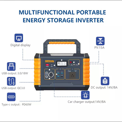 MPPT LiFePO4 Mobile Power Station, 3.7V แหล่งจ่ายไฟแบตเตอรี่สำหรับ Camping