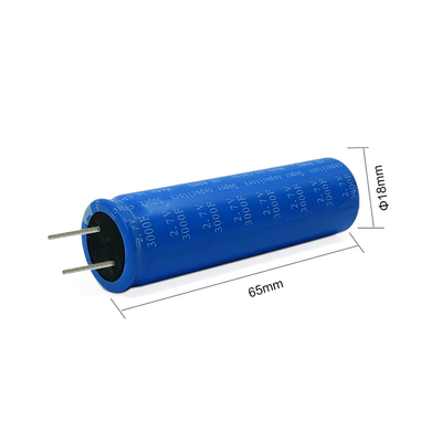 Graphene 2.7V 3000F Supercapacitors 18650 แบตเตอรี่สำหรับการรวบรวมพลังงานแสงอาทิตย์ที่มีอัตราสูง