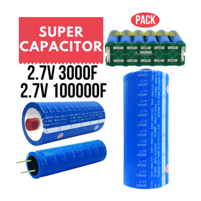 2.7V 100000 Graphene Supercapacitor Battery สำหรับเก็บพลังงานแสงอาทิตย์ 60WH