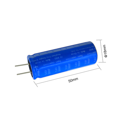 แบตเตอรี่ตัวเก็บประจุฟารัดเรเดียลเลเยอร์ไฟฟ้าคู่ 3.6v 2000f
