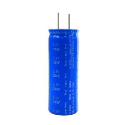 แบตเตอรี่ตัวเก็บประจุฟารัดเรเดียลเลเยอร์ไฟฟ้าคู่ 3.6v 2000f