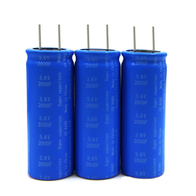 แบตเตอรี่ตัวเก็บประจุฟารัดเรเดียลเลเยอร์ไฟฟ้าคู่ 3.6v 2000f