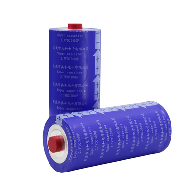 60x136mm Super Capacitor Battery 2.7V 3000F ไม่มีการระเบิดในทางปฏิบัติ