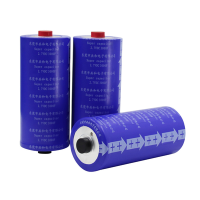 60x136mm Super Capacitor Battery 2.7V 3000F ไม่มีการระเบิดในทางปฏิบัติ