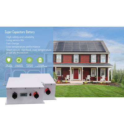 ระบบพลังงานแสงอาทิตย์ DC Capacitor Power Bank 48V 2100WH สีเงินทนทาน